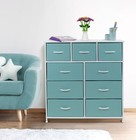 Nightstand Chest 9 Drawers Bedside Dresser Furniture For Bedroom Office Organize