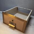 Vintage Brass Post Office Box Drawer 14  X 11  X 6  Unique Decor Shelf Repurpose