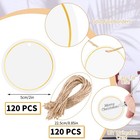 120 Pcs White Gift Tags  2   Round Gift Tags With String Marking Hang Tag Wri   