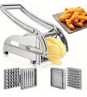 2 Blade Stainless Steel French Fry Cutter Potato Vegetable Slicer Chopper Dicer