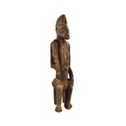 Senufo Seated Male Power Figural Sculpture Cote D ivoire