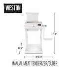 Weston Meat Tenderizer Tool   Heavy  Stainless Steel Blades  White  07-3101-w-a 