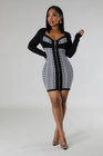 Nwt Women s Sexy Bodycon Knit Sweater Dress Long Sleeve Black S  M  L  Xl