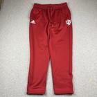 Adidas Indiana Hoosiers Pants Medium Red Team Issued Aeroready Basketball Ncaa