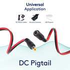 Dc Power Pigtail Cable Wire Plug 18awg 2 1mm X 5 5mm 12v 5a Male   Female Lot