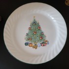 6 Corelle 10 25  Dinner Plates Christmas Tree Holiday Magic W bear 