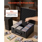 Uimoso 3-row Card Storage Box With Lock And 12 Dividers For 180 Psa Slabs