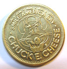 1987 Smile America Says Chuck E  Cheese 25   Coin Rare Vintage Arcade Game Token