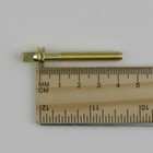 20 Pcs Drum Tension Rods 1 5 8   42mm  Brass Finish With Washers Diameter 7 32 