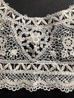 Antique Creamy Ivory Lace Collar Hand-embroidered Scallops Fine Organdy Lc2