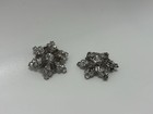 Silver-tone Vintage 1950s Mid Century Rhinestone Snowflake Scatter Brooch Pin Se