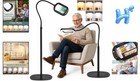 Magnifying Floor Lamp 12x Rectangular Real Glass Lens Light Stand Task Lighting