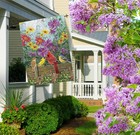 Cardinal Spring Summer House Flag Birds Floral Garden Flags 28x40 Double Side   