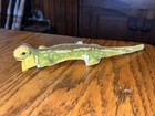 Htf Vintage Steiff Velvet Lizzy Lizard Felt Feet W button 8 In Long Great Color 