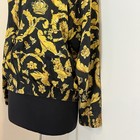 Vintage Signature Silk Bomber Jacket Barocco Print Medium Women