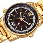 Akribos Xxiv World Time Quartz Black Dial Men s Watch Ak1021ygb
