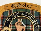 Scotland Clan Webster Family Crest Plaque Tartan Plaid Oak Wood Coat Of Arms