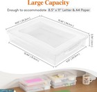 Lifewit 4-pack Clear A4 letter Plastic Storage Boxes W lids