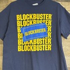 Vintage Blockbuster Adult Unisex Clothes Sz Large Short Sleeve Logo Movie Rental