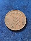 Palestine British Mandate 2 Mils Key Date 1946 Bronze Coin