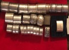 Lot Of 27 Sterling   Coin Silver Napkin Rings American English French
