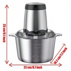 Electric Food Chopper Electric Stainless Steel Processor Meat Grinder Mixer