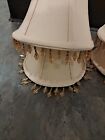 4 X Mini Lamp Shade 5  Antique Snap On Style Damask Silk Like Jewel Drop Rare 