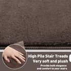 Pure Era Bullnose Ultra Plush Carpet Stair Tread Cover Dark Brown -  set Of 14 