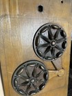 Rare Antique Monumental Architectural Salvage Door Flower Country Brass Rare