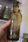 Antique  9    Golden Amber  Salford  Globe  Water  Bottle  Item   A - 8117