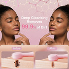 Silicone Facial Cleansing Brush Waterproof Rechargeable Exfoliator Face Scrub