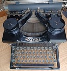 Royal Model 10 Glass Panel Typewriter Vintage 1920s X-830020 For Repair Drawband