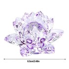 Clear Crystal Lotus Flower Figurines Fengshui Crystal Carved Flower Buddha Decor