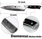 Premium 8 Inch Damascus Chef Knife  Vg10 Super Steel 67 Layer Stainless Steel