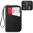 Family Travel Wallet Passport Holder Rfid Blocking Document Organizer Bag Case