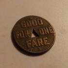 Vintage 1922 Pittsburgh Railways Co  One Fare Transit Token