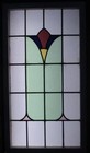 Large Old English Leaded Stained Glass Window Abstract 21 3 4  X 40 