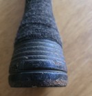 Billy Club Bobbin Antique Vintage Dark Wood Thread Brass Spool Spindle Beehive