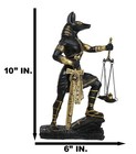 Ebros Ancient Egyptian God Anubis With 10  X 6  X 3 25   Black And Gold