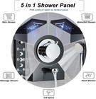 Stainless Steel Shower Panel Tower System Led Rain Shower Head With Massage Jets