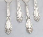 4 Pc Reed   Barton Festivity Silver Plate Salad   Dessert Forks  No Mono  6 1 4 