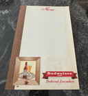 C  Vintage Budweiser Beer Paper Menu Insert Sheet 2-sided 6  X 9 1 2 St Louis Mo