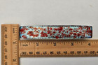 Fused Silver  Red Handcrafted Dichroic Glass Genuine French Hair Barrette