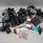 Vintage Canon A-1 Ae-1 Program 35mm Slr Film Camera Japan Lenses Flash Lot