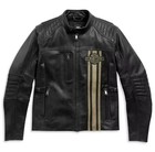 Harley Davidson Men   s Black Motorcycle Jacket     Genuine Cowhide Leather