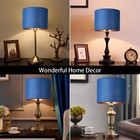 Blue Medium Woven Modern Lamp Shades Set Of 2   drum Rustic Unique 10 Inch For    
