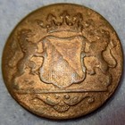 Large 2 Penny Certificate Of Authenticity 1790 New York Penny Voc Dutch Colonial