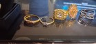 Mixed Lot Unisex Adult Fashion Rings Lot  Metal Gold Tone   Silver Tone