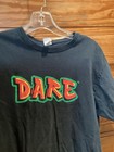 Vintage Dare Black Short Sleeve T-shirt Mens Size M Y2k