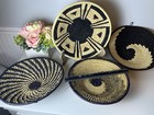 East African Sisal Wall Baskets Handwoven Gallery Art Set Of 9 Rare Lot  Natural